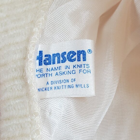 Vintage Hansen Knit Ivory Cloche Hat. 21" Circumference. - Picture 5 of 6